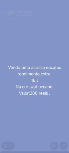 Tinta acrílica Eucatex azul oceano 18 L