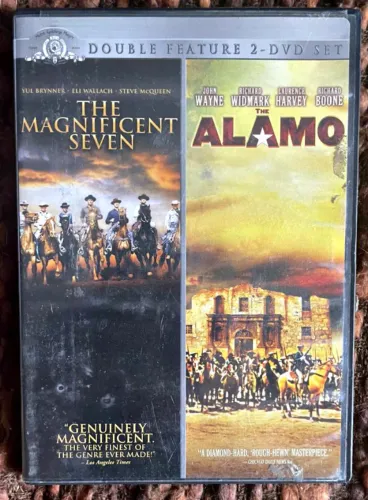 SETE HOMENS E UM DESTINO MAGNIFICENT SEVEN ELLI WALLACH e ALAMO JOHN WAYNE DVD DUPLO 