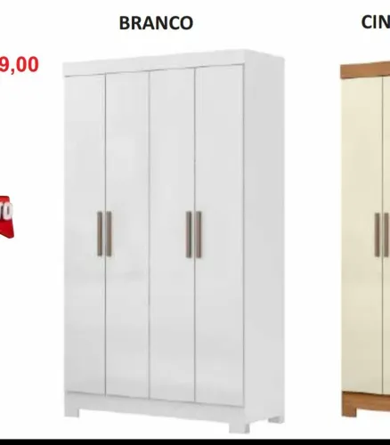 Guarda-Roupa 4 Portas (leia a descrição)