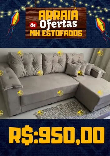 Sofá de Canto | Oferta Arraiá MH Estofados