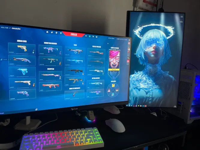 MONITOR GAMER + BRAÇO ARTICULADO 