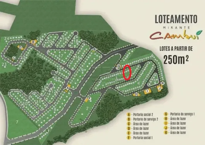 Terreno no Mirante Cambuí 250m² - estudo troca por carro - liberado para construção