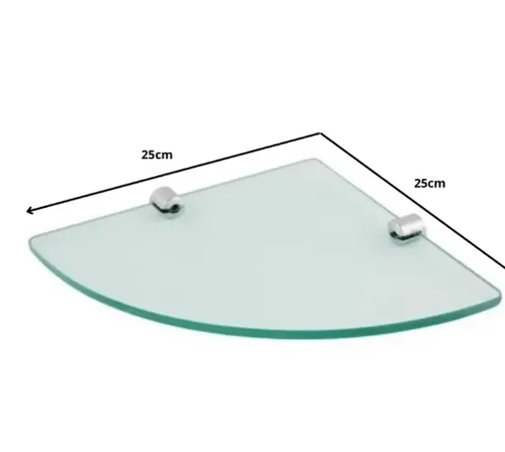 CANTONEIRA/PRATELEIRA DE VIDRO VERDE 25 CM