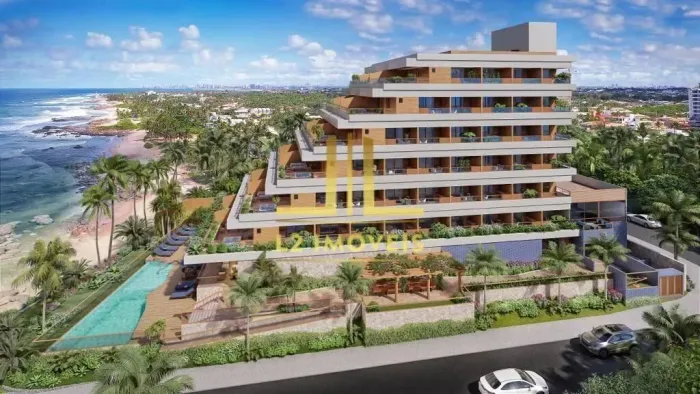 LANÇAMENTO - QUARTO E SALA FRONTAL COM TERRAÇO - 56M² - AZURE BEACH - PEDRA DO SAL