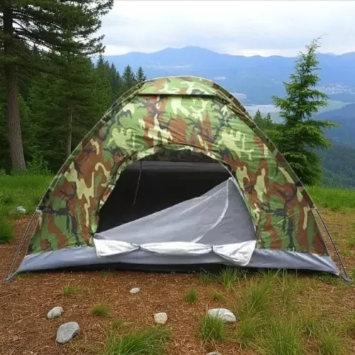 Barraca Acampamento Camuflada Para 6 Pessoas - Tamanho Familia