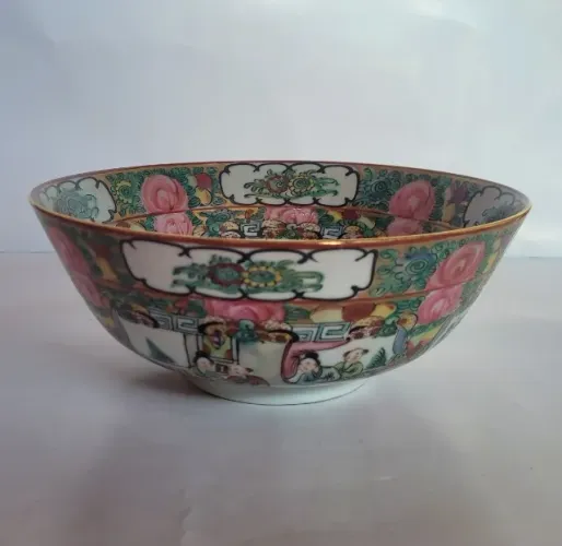 Bowl de Porcelana Chinesa - Estilo Rose Canton (Déc. 1950-1970)