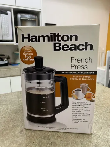 Prensa francesa para fazer café, chá e chocolate quente 