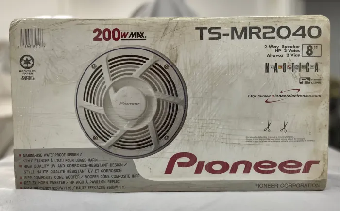 Caixa de Som Marítima Pioneer TS-MR2040 8 polegadas 200W