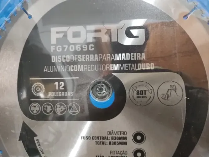 Disco de serra para madeira 12" 36 dentes FG7061C furo central 22.2mm total 305mm 2 UN