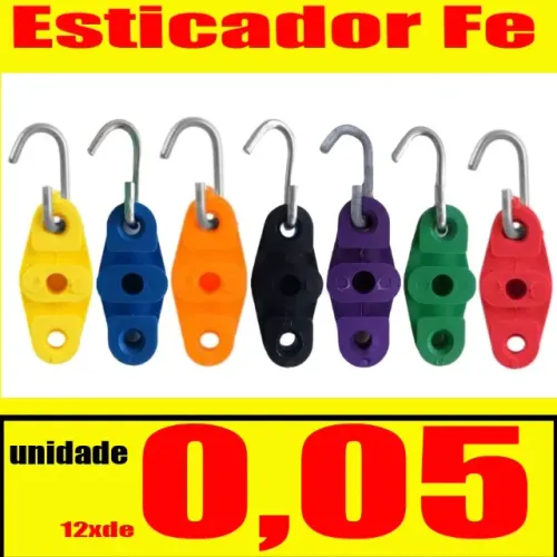 Esticador Fe valor 0,60 Cabo Fio Drop  Fibra Utp Alça Plástica AMARELO unidade 