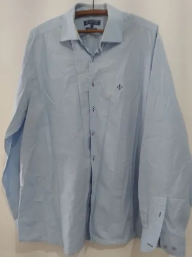 Camisa social masculina Dudalina slim fit fio egípcio N 5 