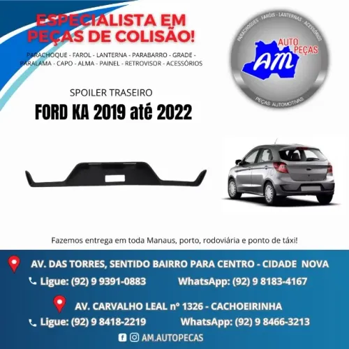 spoiler traseiro ford ka 19/22