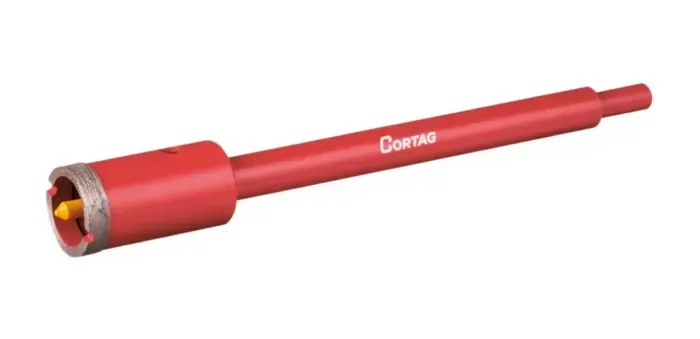 SERRA COPO CORTAG 30MM DIAMANTADA HASTE E PINO GUIA P/ALVENARIA
