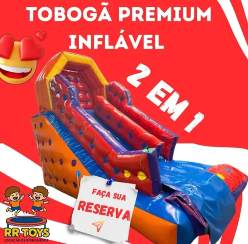 Tobogã Inflável, pula pula, casa de bolinhas e muito mais 