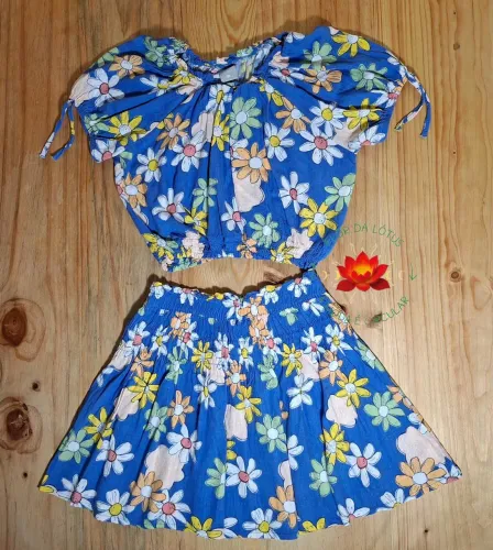 Conjunto Cropped Ciganinha e Saia Hering Tam.14