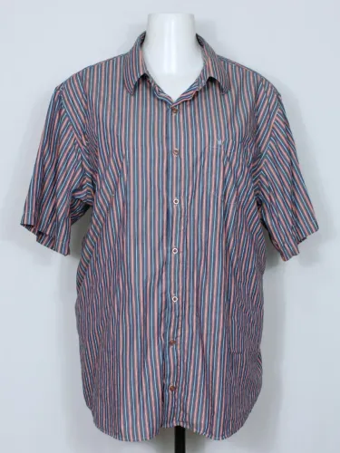 Camisa windsor plus size listrada azul branco e vermelho - Tamanho 9 - Ref. 3933