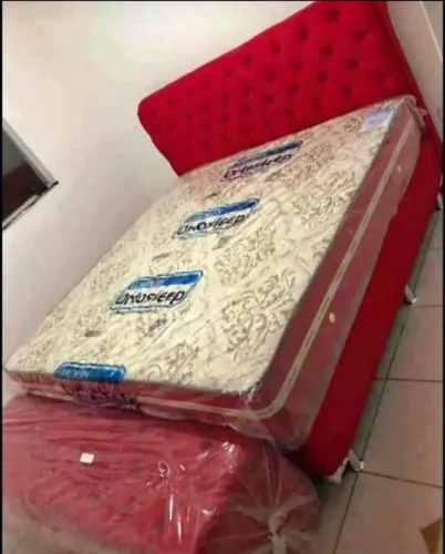 Cama Box Casal com Cabeceira e recamier 