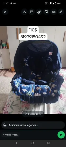 Vendo bebê conforto Burigotto A capa está nova nunca usada