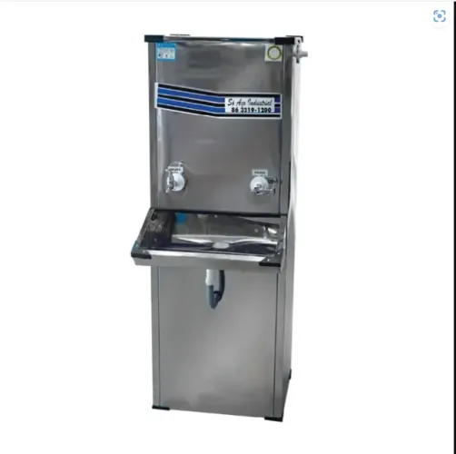 Bebedouro Industrial de Coluna 50 Litros 2 Torneiras Geladas Inox - 110V