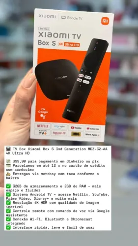 Xiaomi Box S 4K 3 geração 