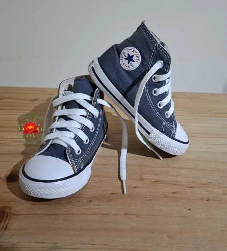 Tênis Azul Cano Alto Infantil All Star Converse Original Tam.21