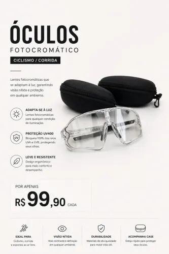 Óculos fotocromático 