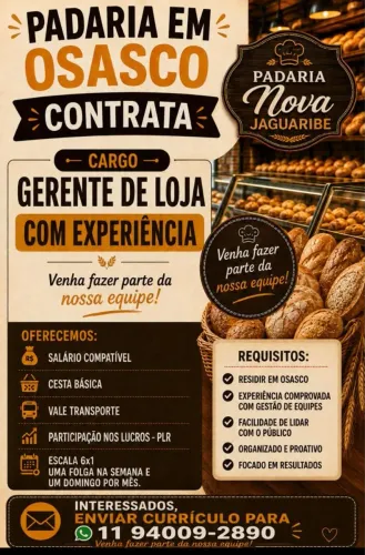 PADARIA NOVA JAGUARIBE EM OSASCO