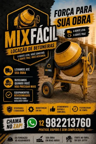 Aluguel de betoneiras 