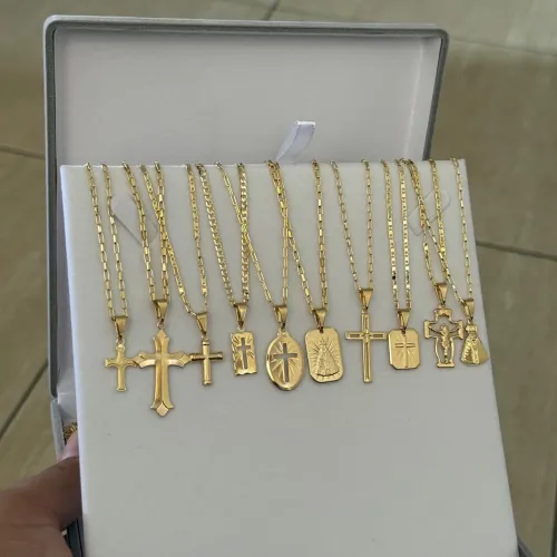Correntes de moeda antiga banhadas a ouro 