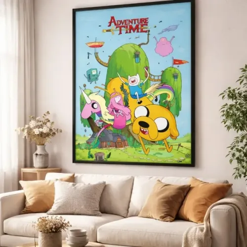 Quadro Adventure Time "A Hora Da Aventura" 94x64 cm - Oferta Namorados!