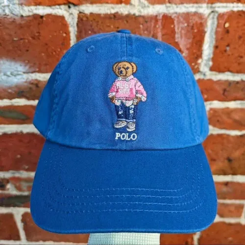 Boné Polo Ralph Lauren Bear Vintage com fita de couro 