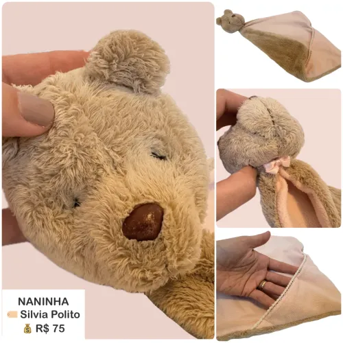 Naninha de Ursinho com Bolso SILVIA POLITO (Grife)