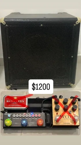 Pra vender rápido!! Cubo de Baixo TOP LINE BASS 125 de 75w rms + Cuvave + Pedalboard