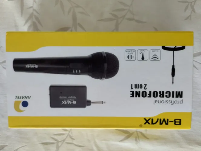Microfone profissional 2 em 1 b-max