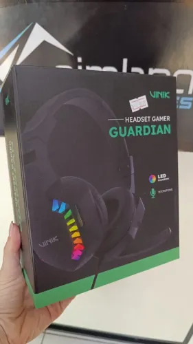 Fone De Ouvido Headset Gamer Vinik Guardian - Microfone Led Rainbow - Loja Coimbra Entrega