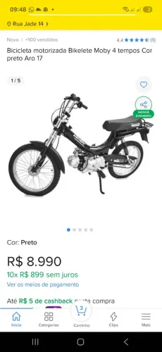 Moby 4 tempo, partida elétrica 