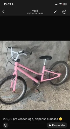 Bicicleta toda boa só pegar e andar