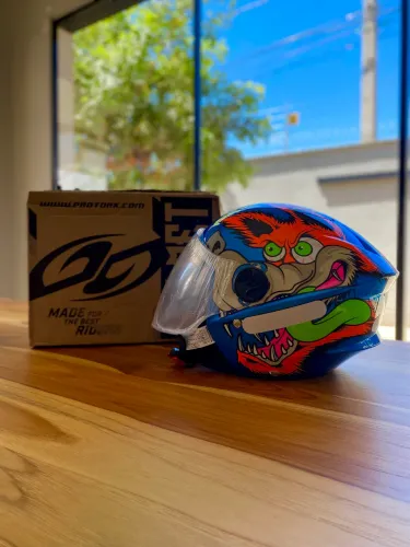 Capacete Pro Tork New Liberty Three Coyote Azul Fosco