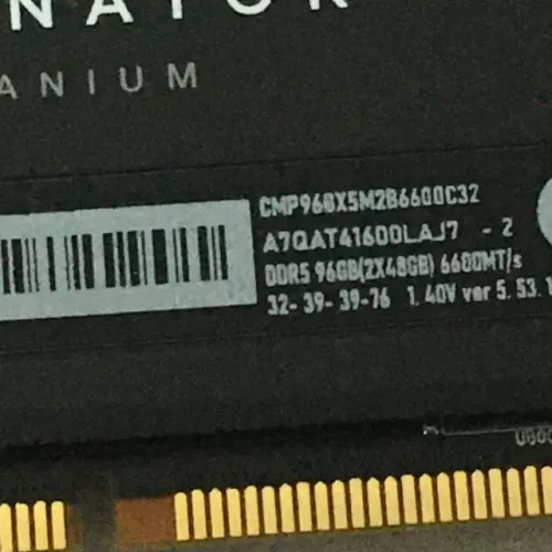 Memória RAM Corsair Dominator Titanium 96GB (2x48GB) DDR5 6600MHz - Premium
