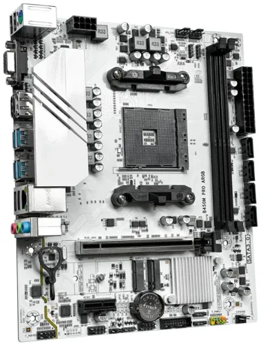 PLACA MÃE AMD AM4 B450M PRO WIFI, BLUETOOTH E ARGB 5V 3 PINOS