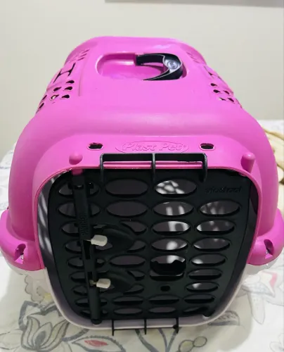 Caixa de transporte, cor rosa, número 3 (cães e gatos) 