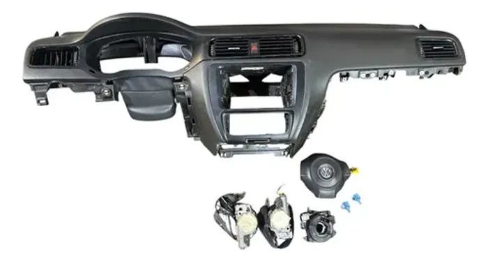 Kit Air Bag Vw Jetta 2012 A 2017 Volante Sem Comando Som  Cinza