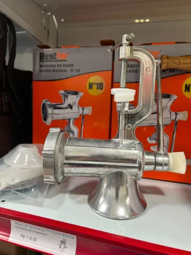 Máquina de moer carne e fazer bolacha 10" com acessórios