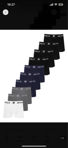 Kit 10 Cuecas Boxer Lisa Polo Wear Sortido