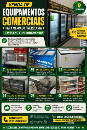 Equipamentos Comerciais Seminovos - Itatiba/SP - Prontos para uso!