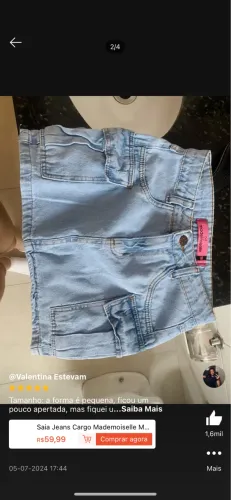 Saia jeans