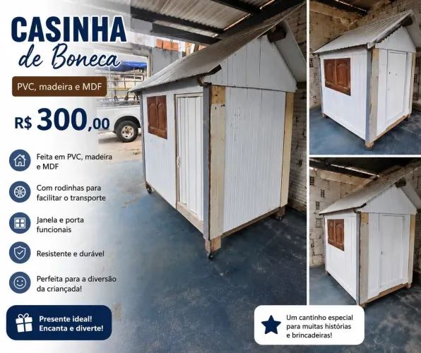 Casa de boneca em tamanho real