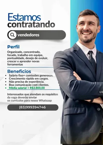 Vaga para vendedor