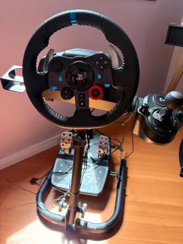 Volante Logitech G29 + câmbio + suporte/cockpit