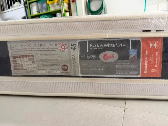 Vendo colchão de casal castor, densidade 45
